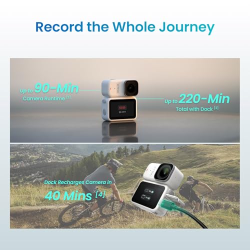 Wearable 4K Action Camera 128GB with 1/1.3" Sensor & Stabilization