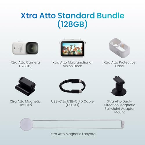 Wearable 4K Action Camera 128GB with 1/1.3" Sensor & Stabilization