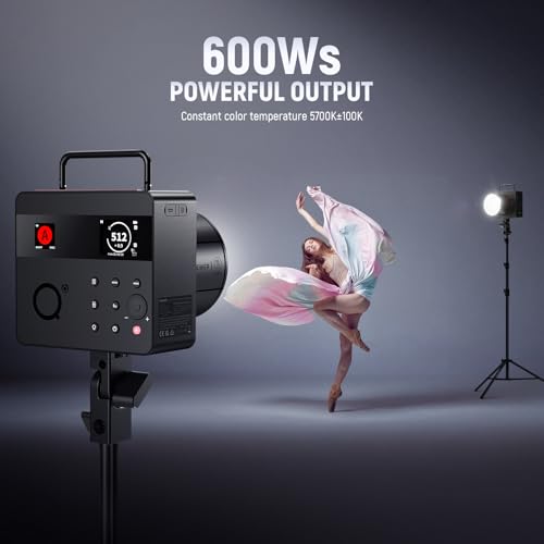 600Ws TTL Outdoor Flash Strobe with App Control & Bi-Color Modeling Lamp