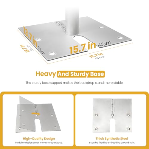 10x10ft Double Crossbar Backdrop Stand with Adjustable Metal Frame