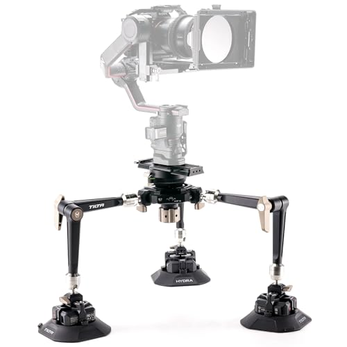 Articulating Car Mount System with Suction Cups for Tripod Heads