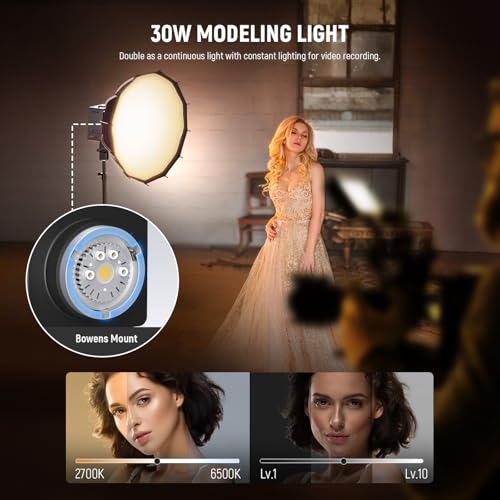 600Ws TTL Outdoor Flash Strobe with App Control & Bi-Color Modeling Lamp