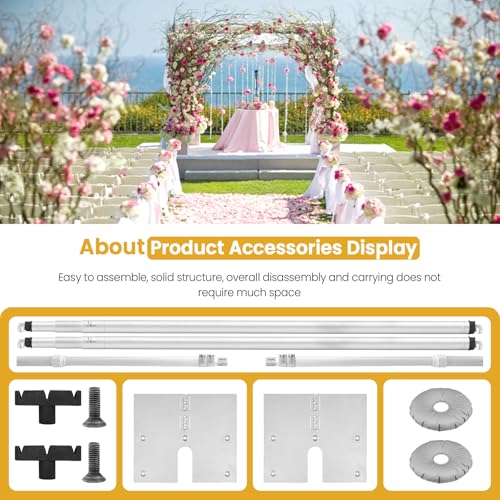 10x10ft Double Crossbar Backdrop Stand with Adjustable Metal Frame