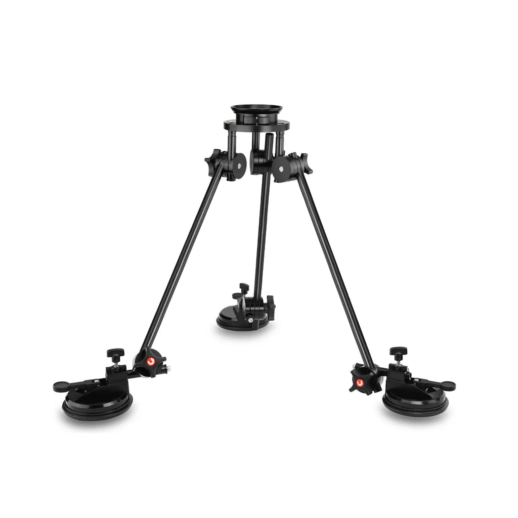 Car Suction Camera Mount with 100mm Bowl Adapter & 360° Rotation Clamps