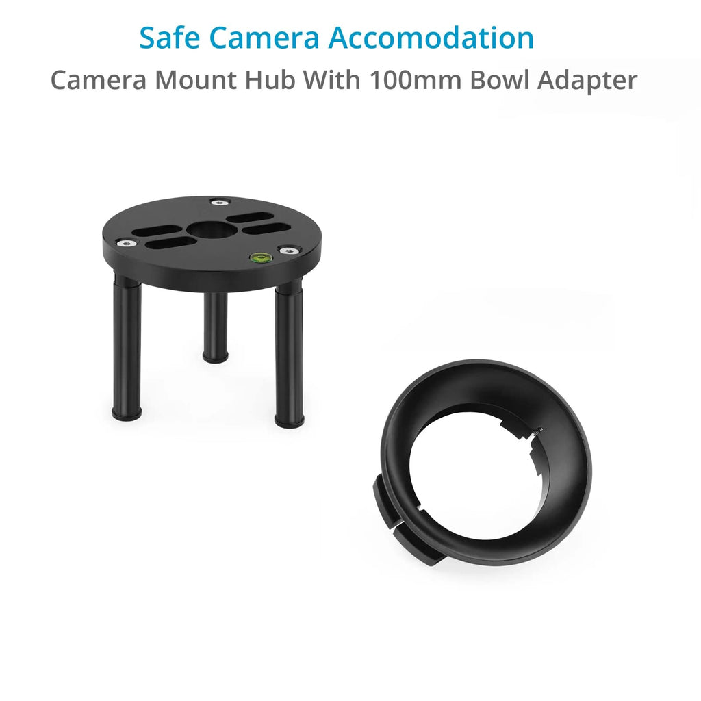 Car Suction Camera Mount with 100mm Bowl Adapter & 360° Rotation Clamps
