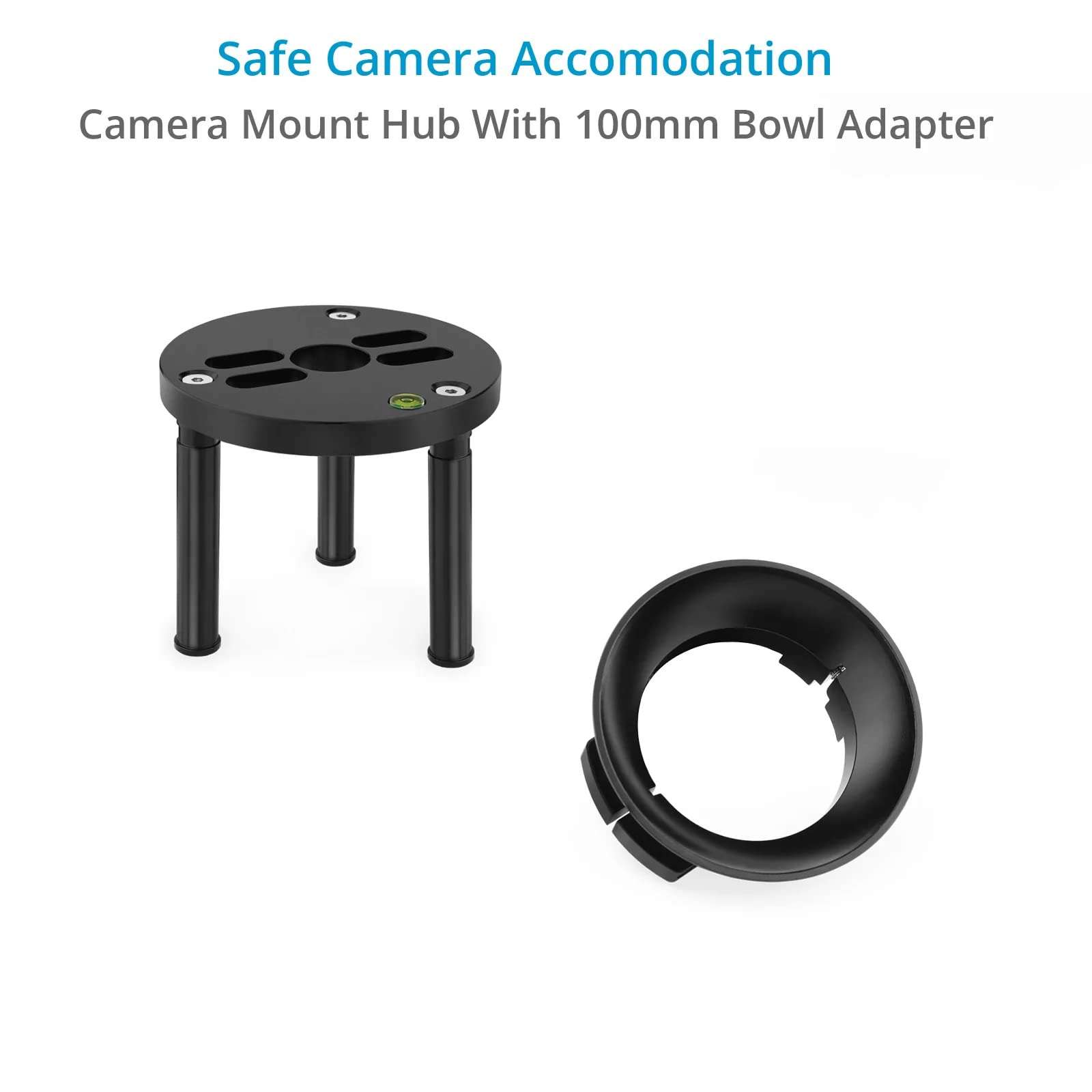 Car Suction Camera Mount with 100mm Bowl Adapter & 360° Rotation Clamps