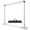 10x10ft Double Crossbar Backdrop Stand with Adjustable Metal Frame