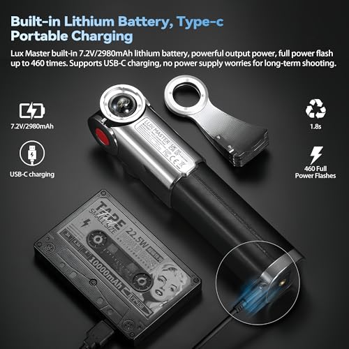 Retro TTL HSS Camera Flash with Touchscreen & Wireless Sync