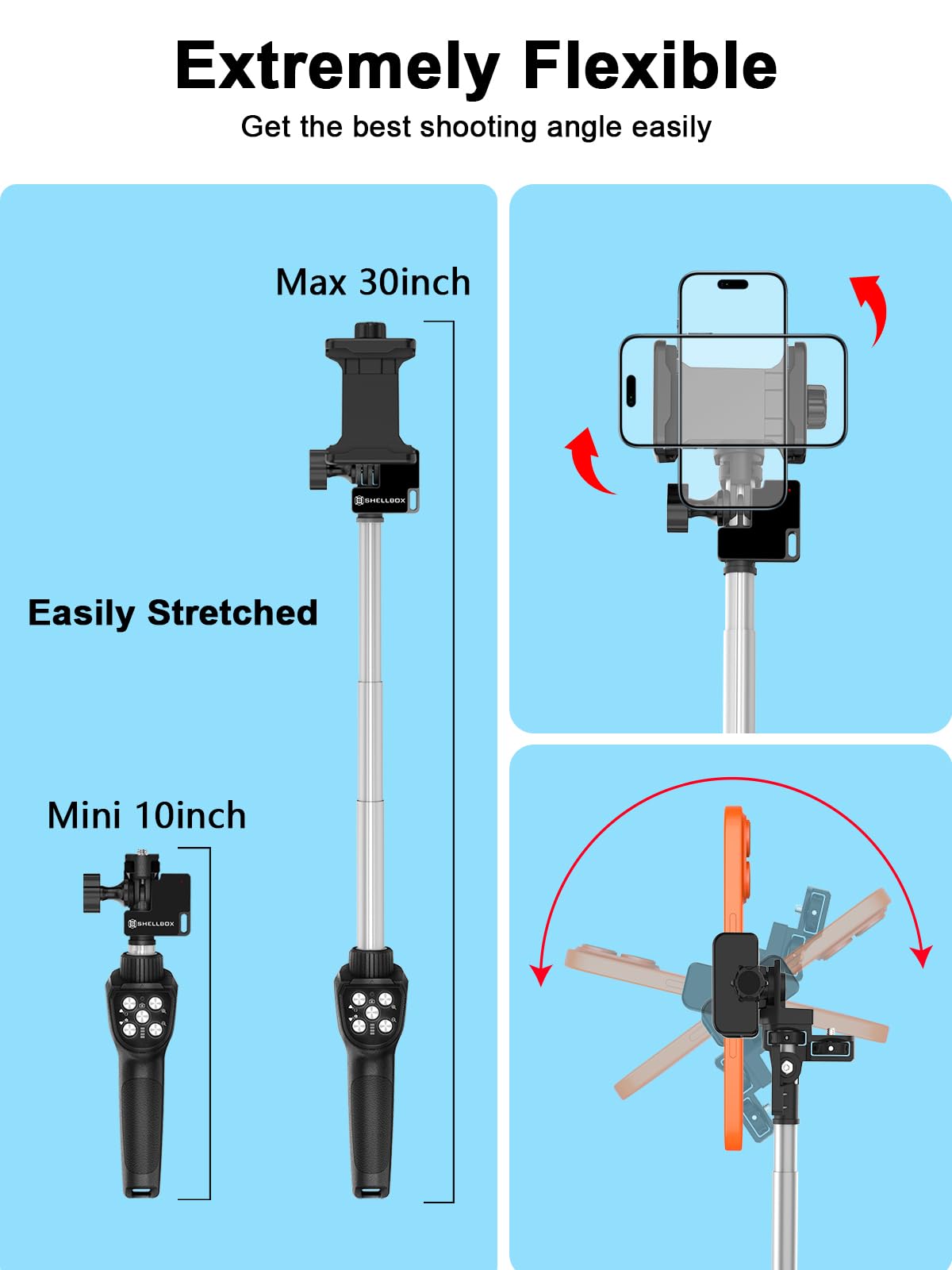 3-in-1 Diving Kit with Waterproof Phone Case & Bluetooth Selfie Stick
