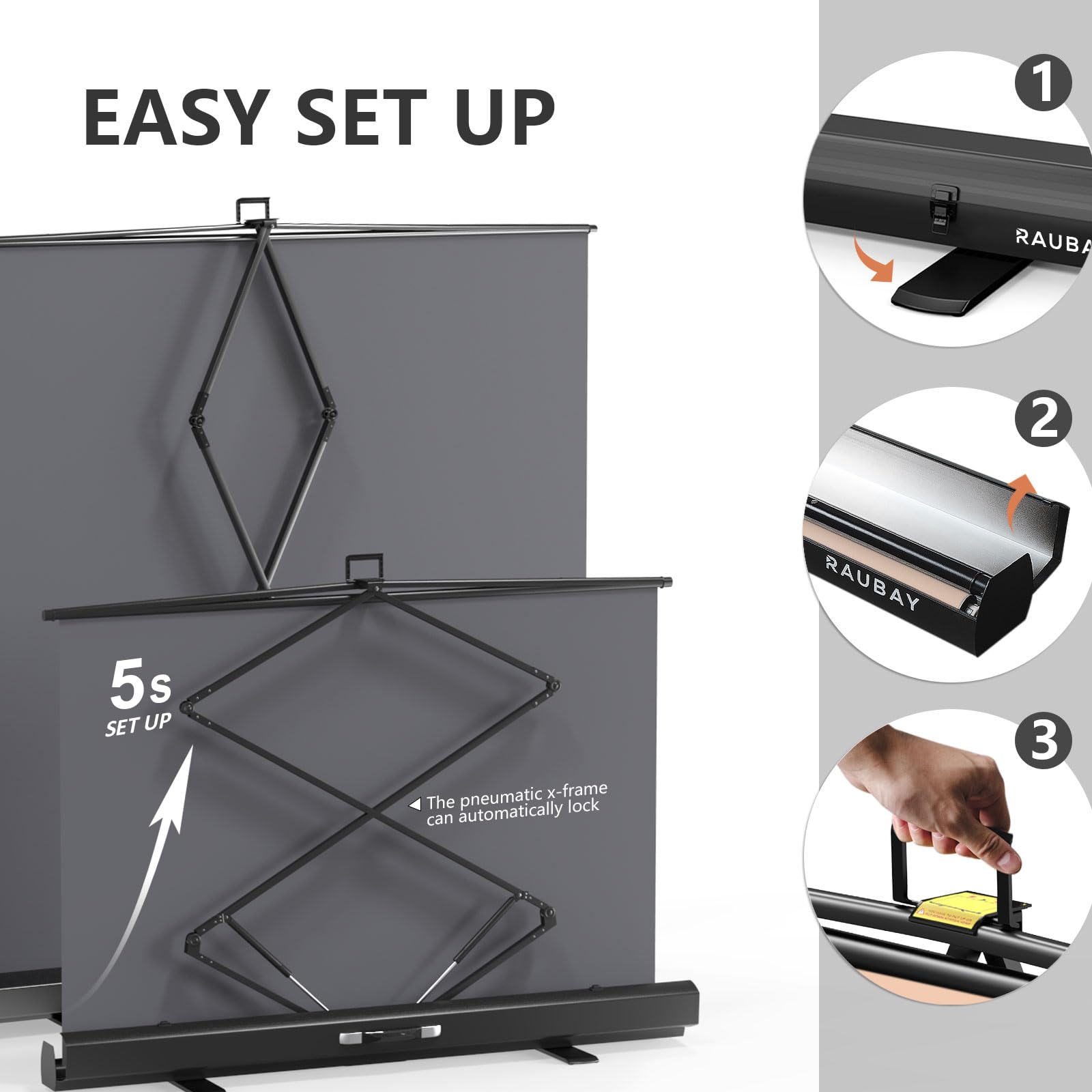 Collapsible Retractable Photo Backdrop with Stand