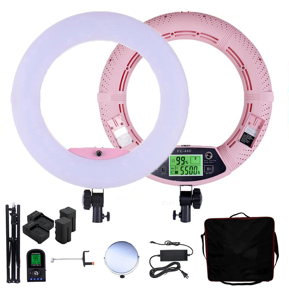 18-Inch Bi-Color LED Ring Light with Remote Control & LCD Display