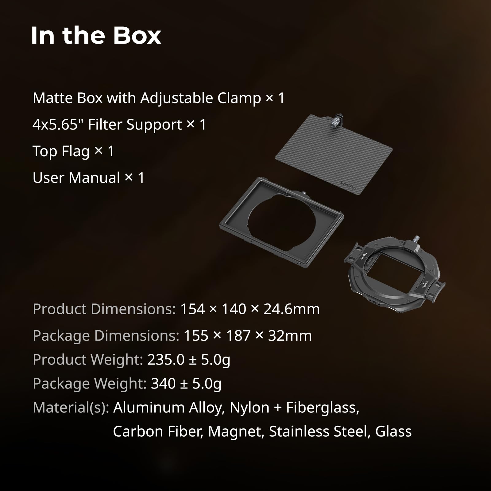SmallRig Matte Box with Adjustable Clamp from 67mm - 82mm