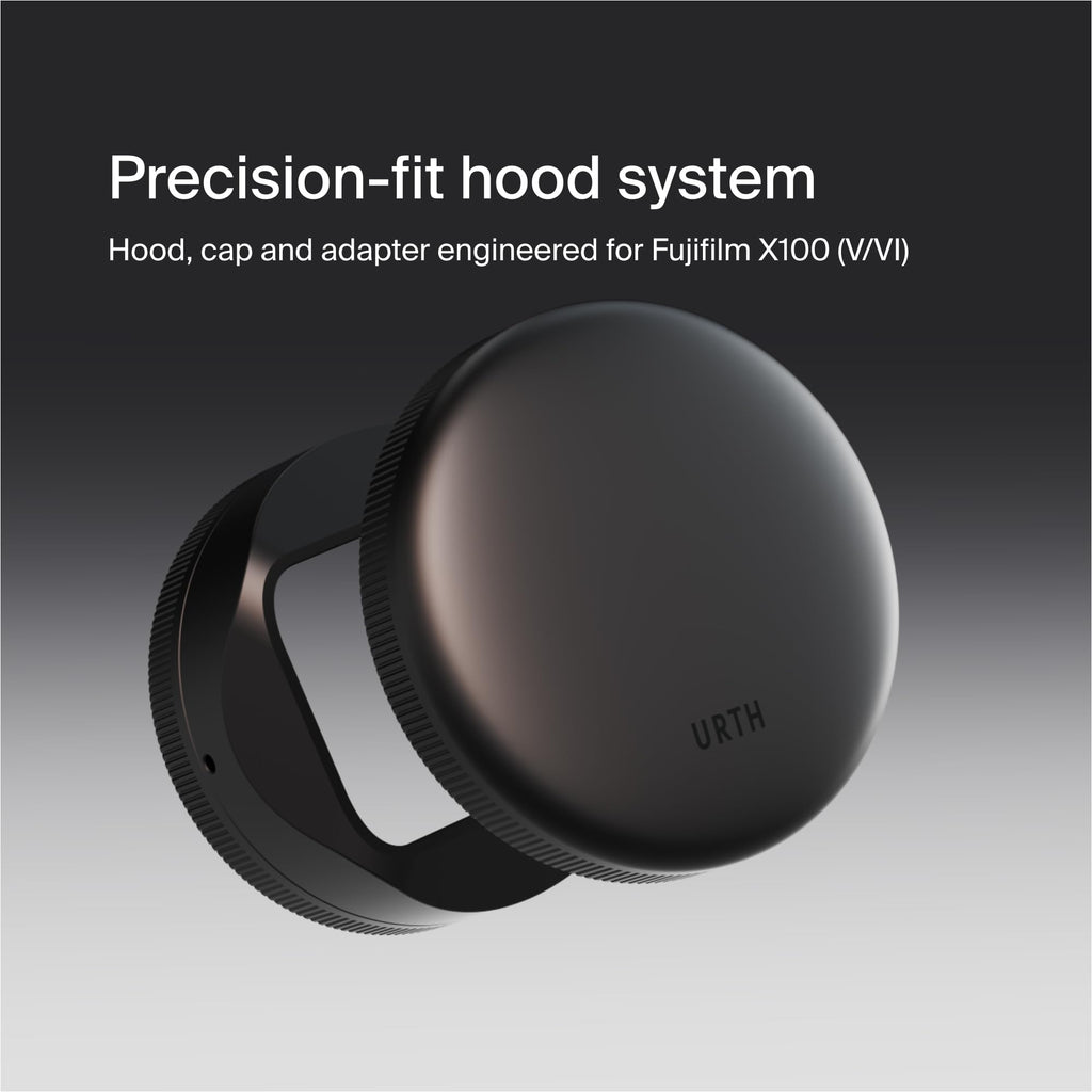 Square Alloy Lens Hood Kit with Adapter Ring & Cap for X100 Series