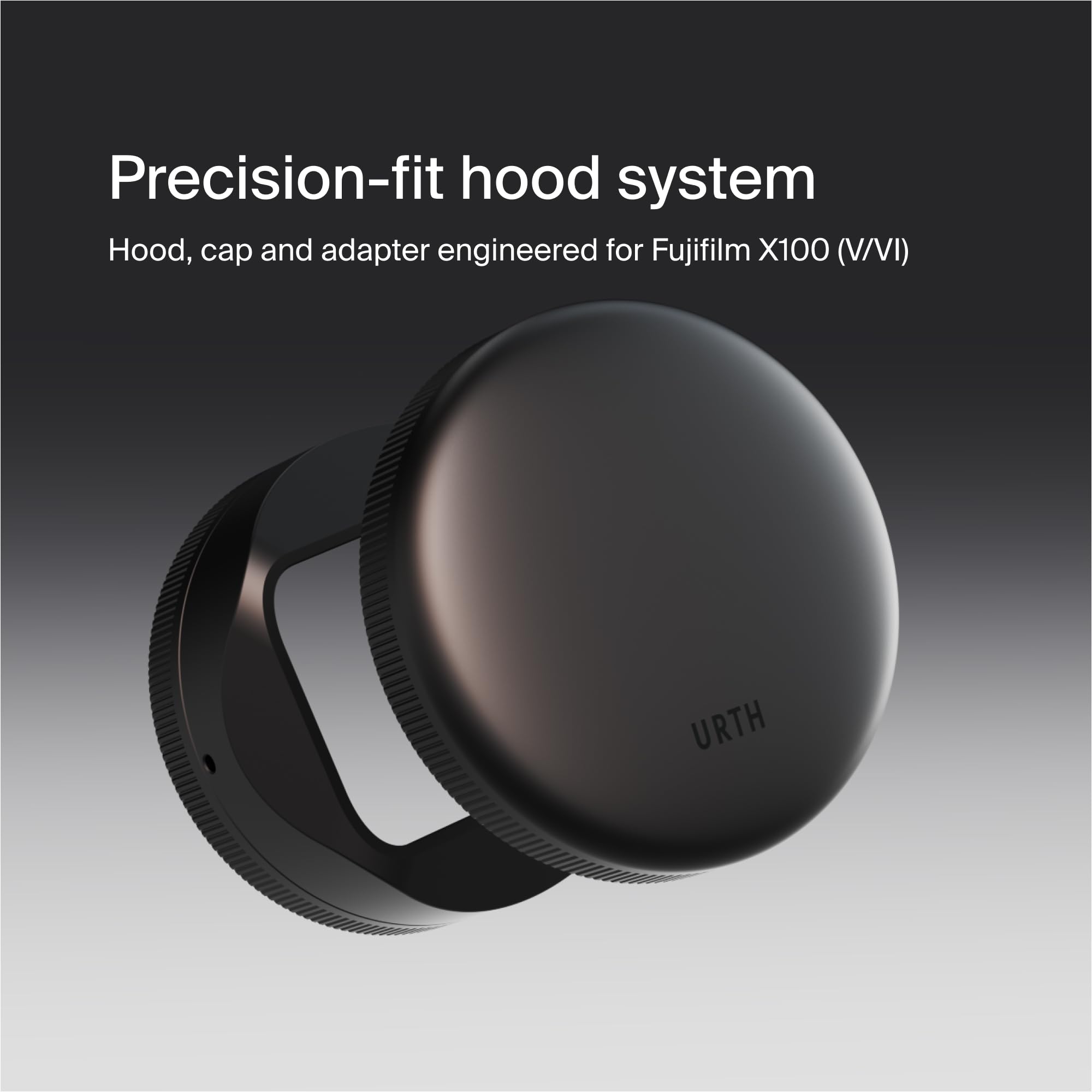 Square Alloy Lens Hood Kit with Adapter Ring & Cap for X100 Series