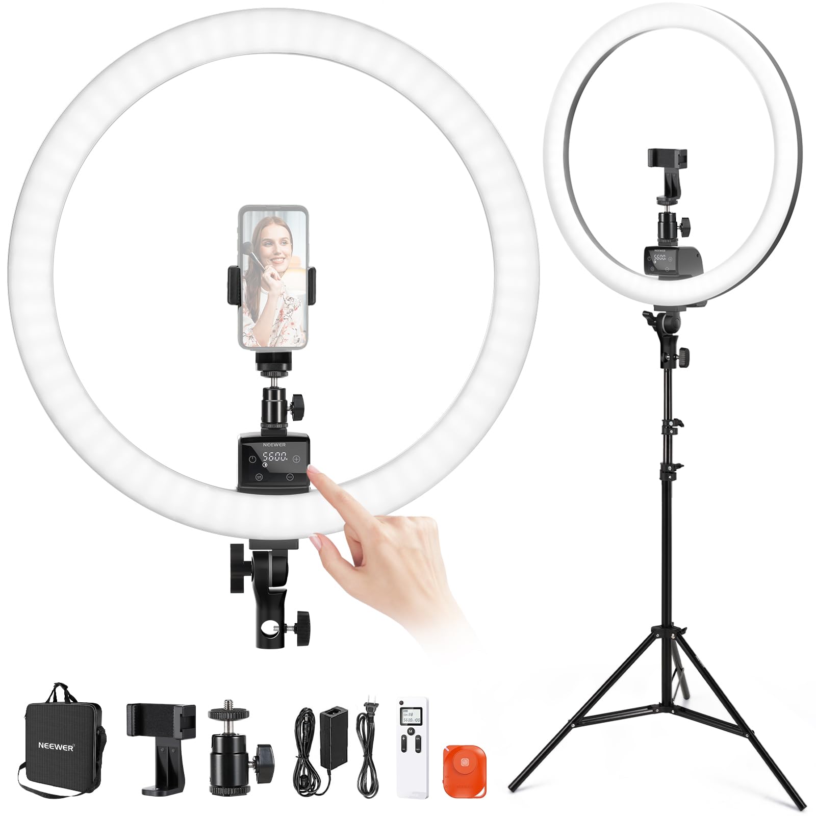 NEEWER Ring Light with Tripod Stand