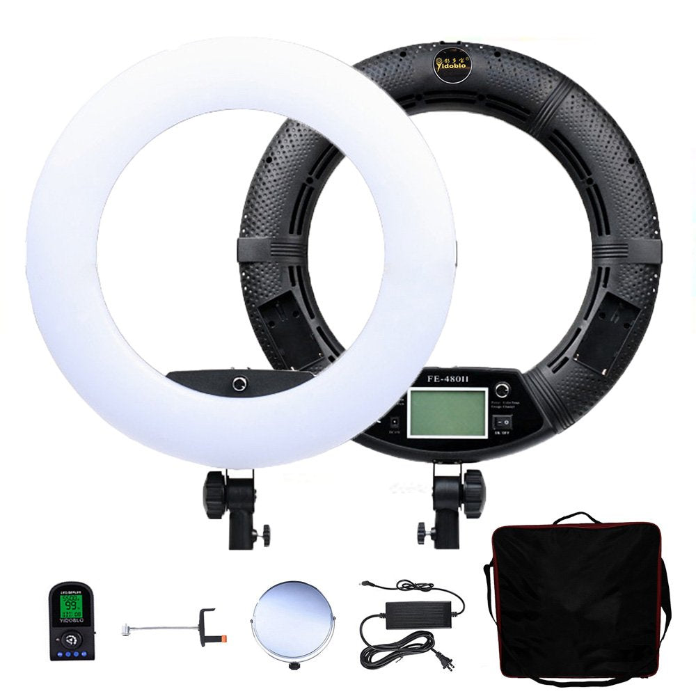 18-Inch Bi-Color LED Ring Light with Remote Control & LCD Display