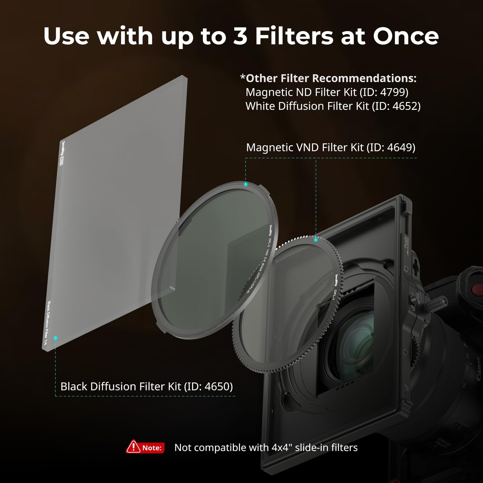 SmallRig Matte Box with Adjustable Clamp from 67mm - 82mm