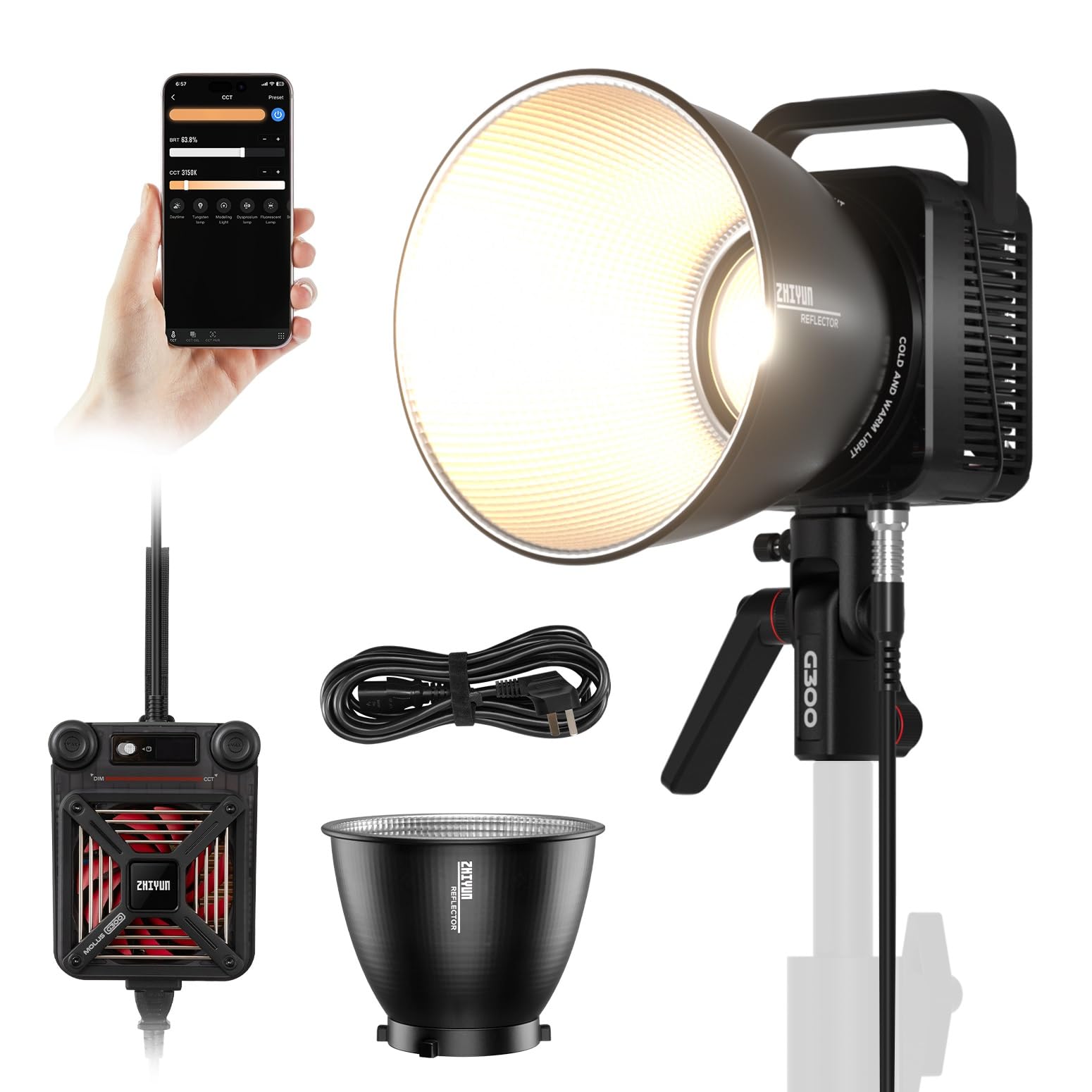 ZHIYUN Molus G200 G300 COB Video Light