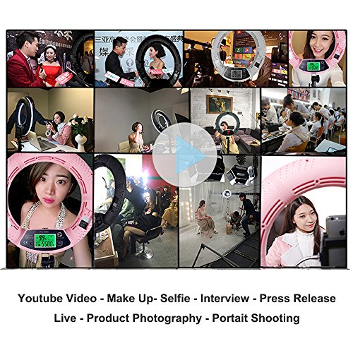 18-Inch Bi-Color LED Ring Light with Remote Control & LCD Display