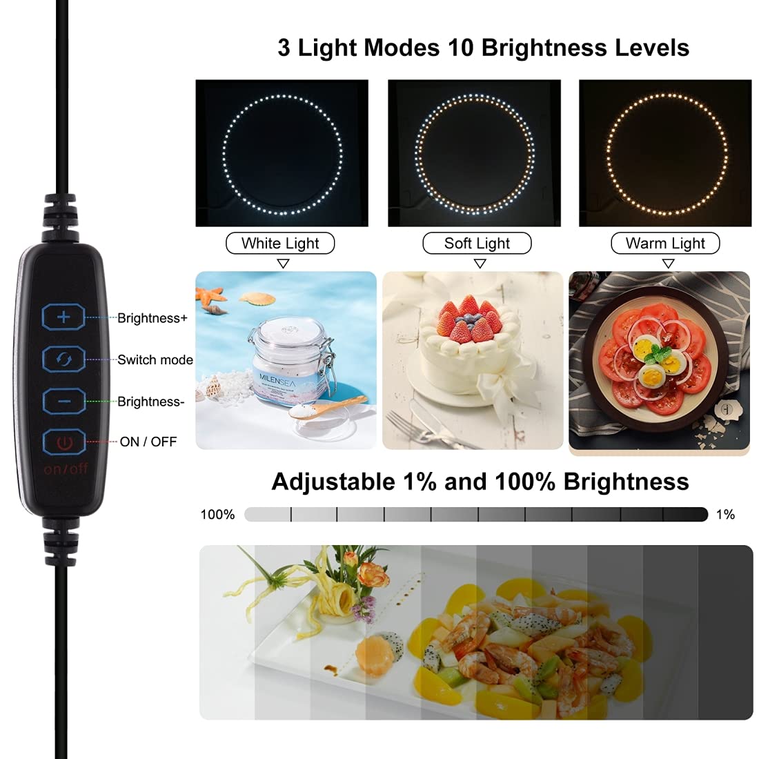 40x40-Inch Photo Light Box with Adjustable LED Lighting & Backdrops