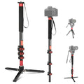 Telescopic Camera Monopod with Fluid Head & Tripod Base