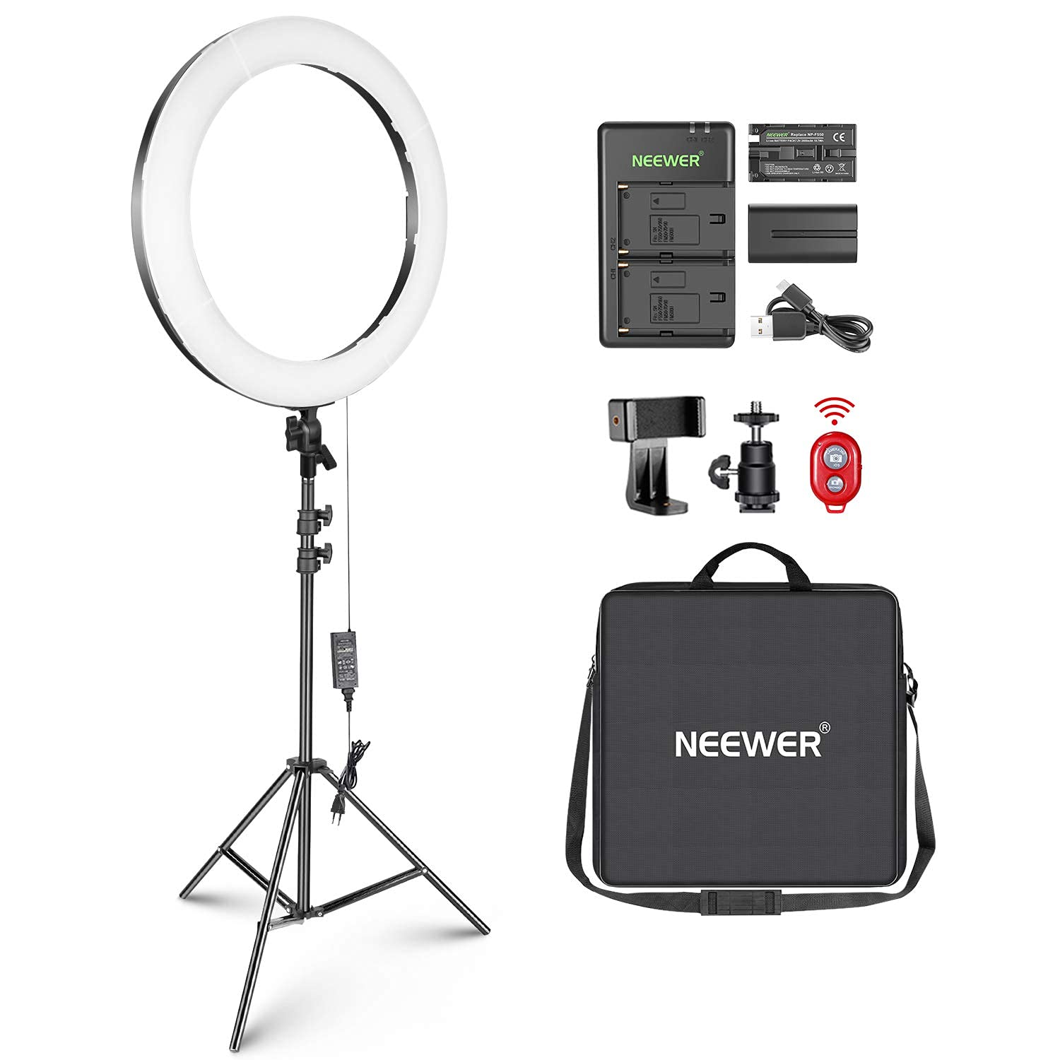 NEEWER Ring Light with Tripod Stand