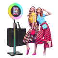 Portable Photo Booth Stand with RGB Ring Light for iPad