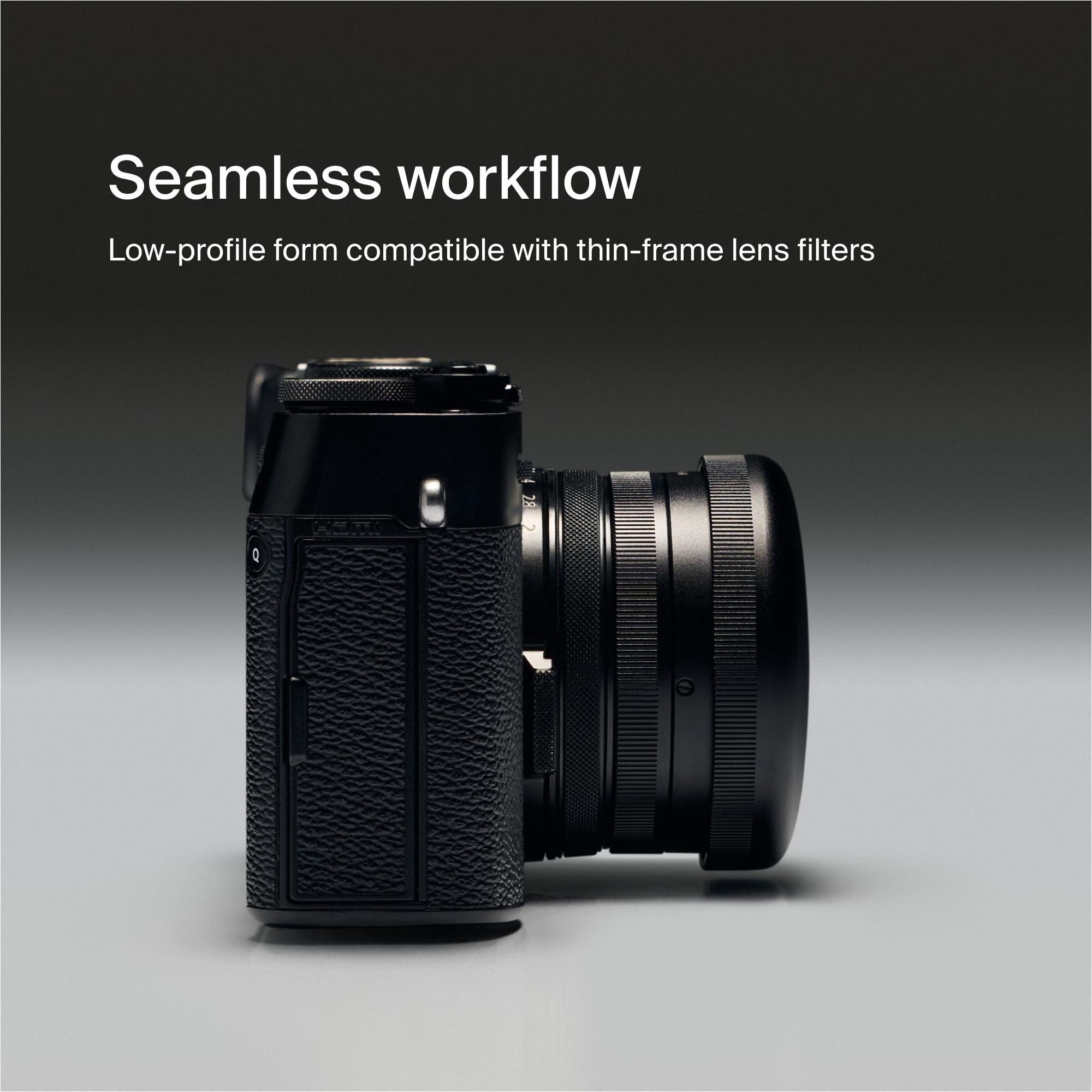 Square Alloy Lens Hood Kit with Adapter Ring & Cap for X100 Series