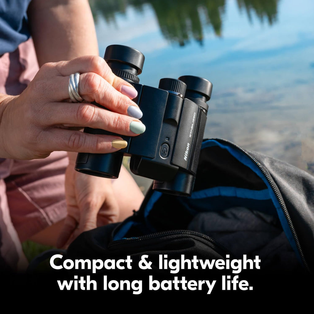 12x Stabilized Waterproof Binoculars with Optical Image Stabilization