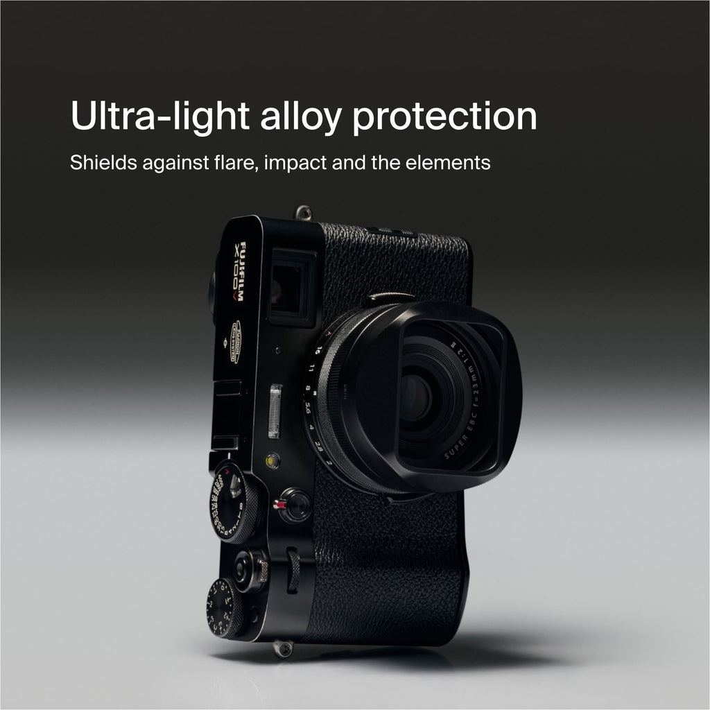 Square Alloy Lens Hood Kit with Adapter Ring & Cap for X100 Series