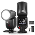 NEEWER Z2PRO-N 2.4G TTL Round Head Flash Speedlite, 600 Full Power Flash