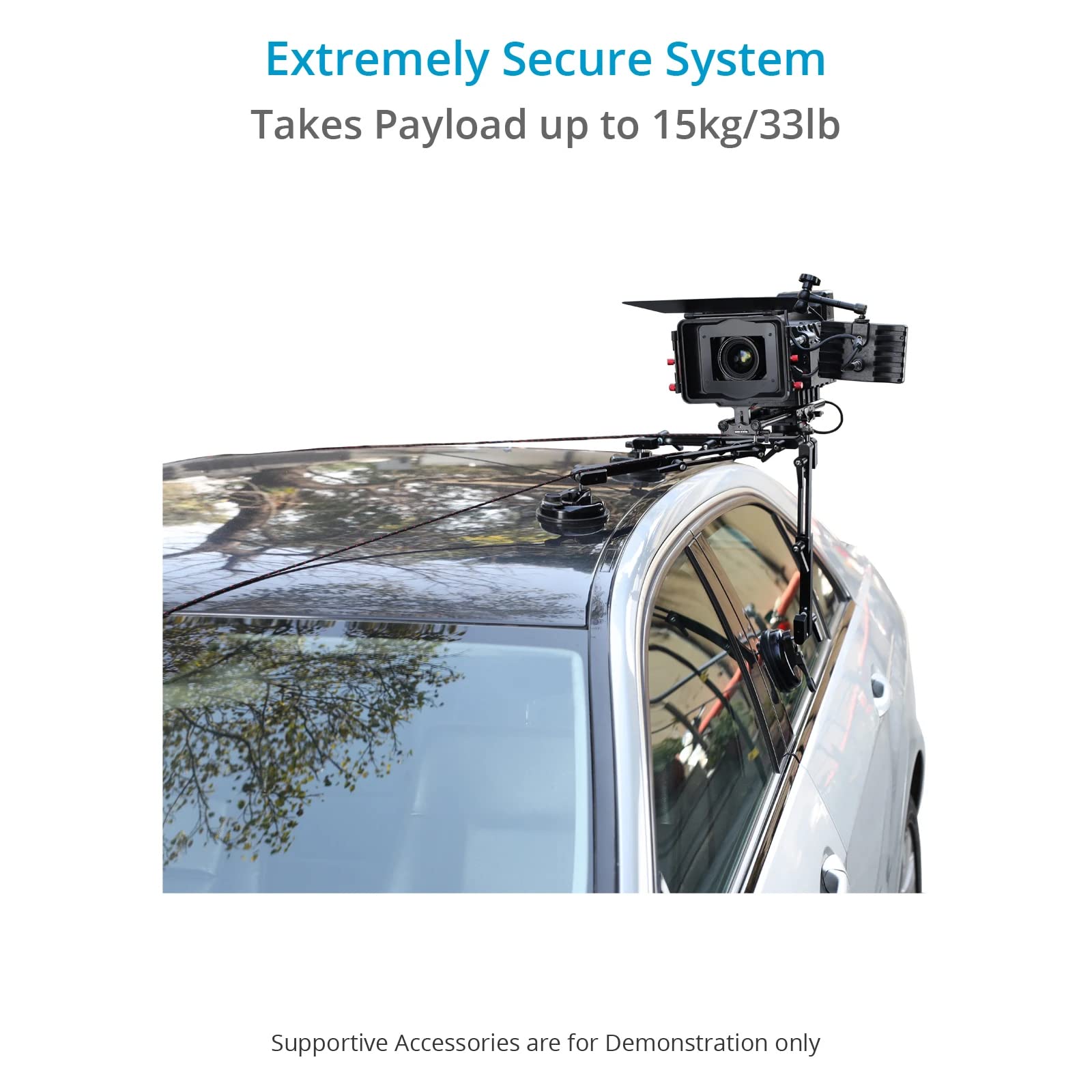 Suction Camera Mount for Vehicle Rigging with 15kg Payload