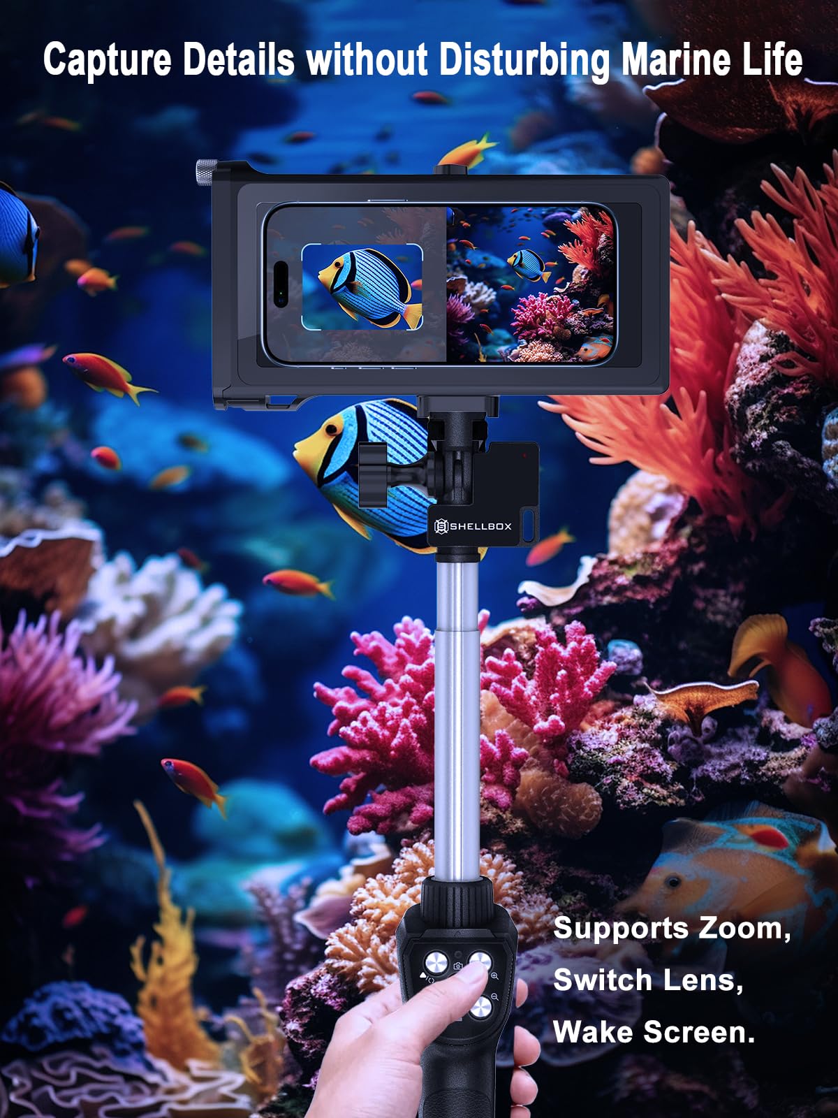 3-in-1 Diving Kit with Waterproof Phone Case & Bluetooth Selfie Stick