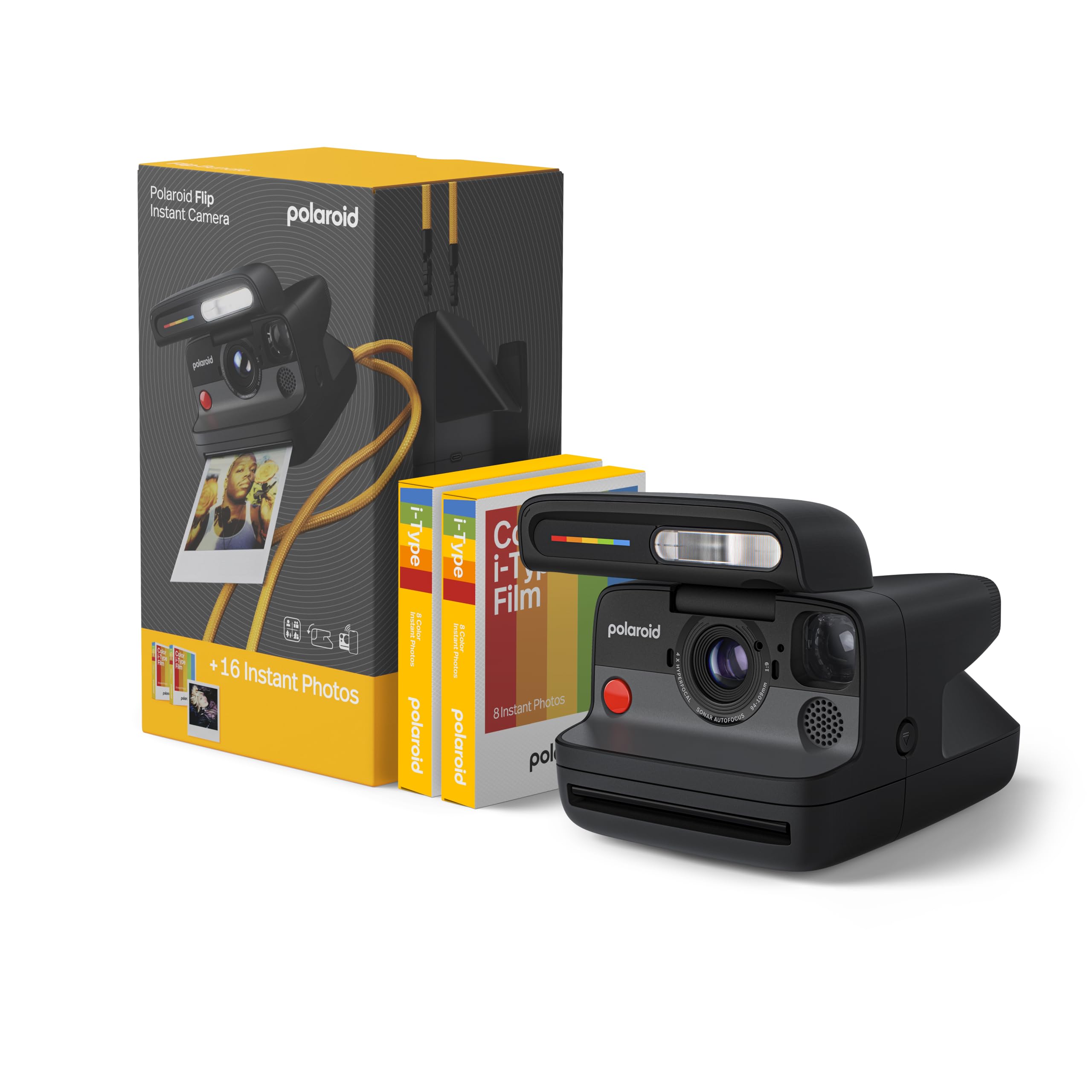 Polaroid Flip Instant Camera + Color Film Bundle