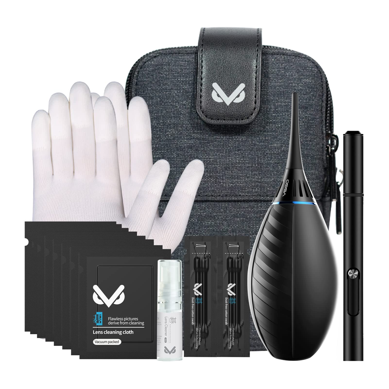 Professional Camera Cleaning Kit with Air Blower, Lens Pen & Carry Bag