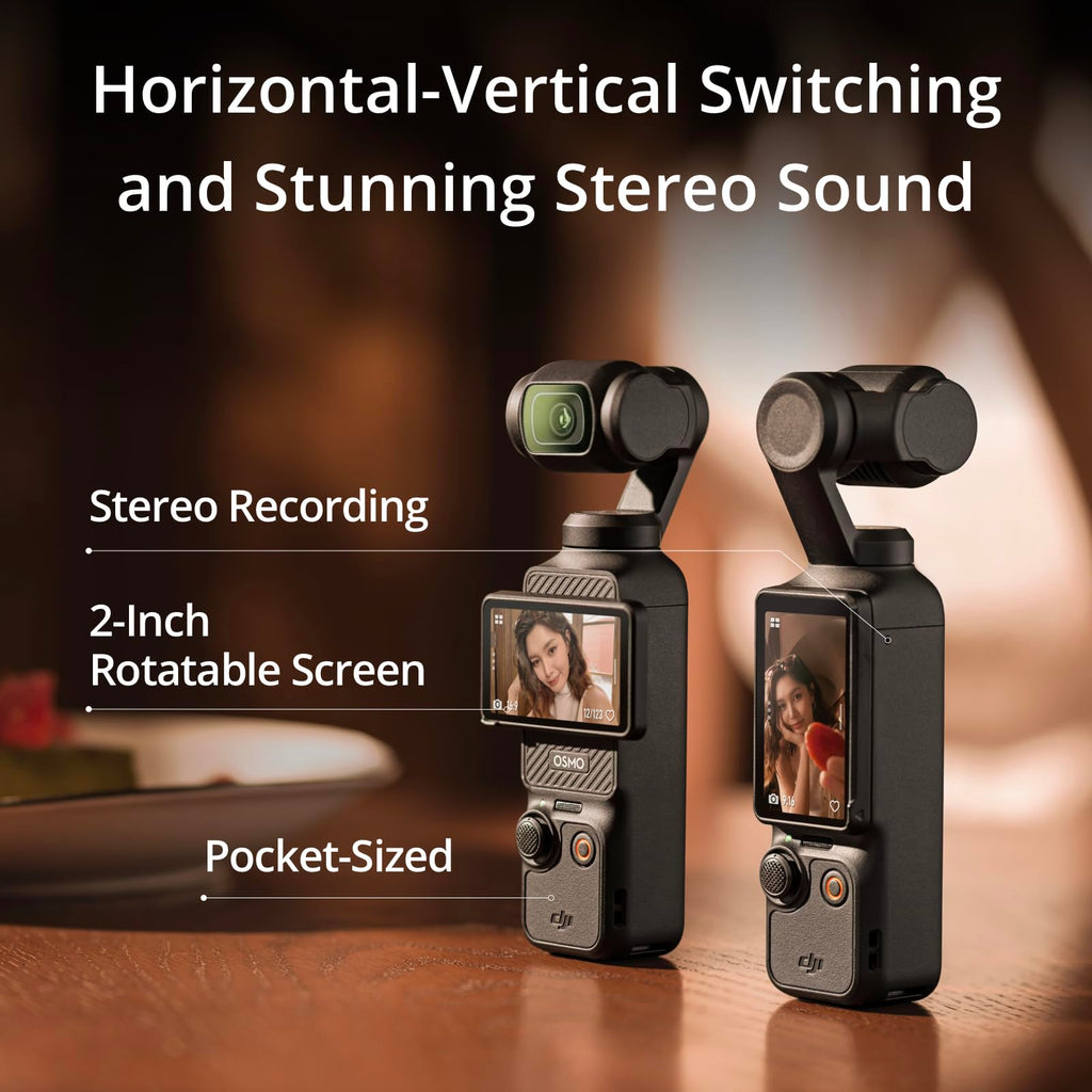 4K Vlogging Camera with 3-Axis Stabilization, Fast Focus & Subject Tracking
