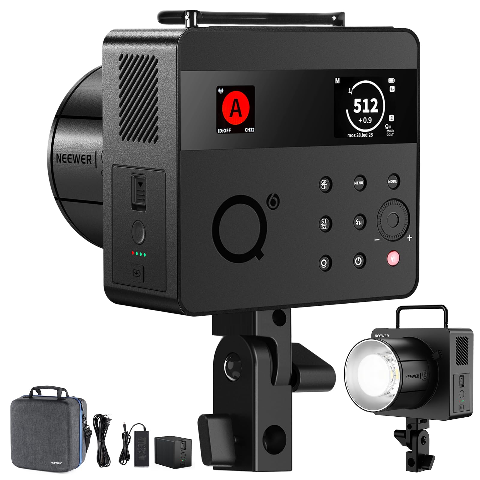 600Ws TTL Outdoor Flash Strobe with App Control & Bi-Color Modeling Lamp