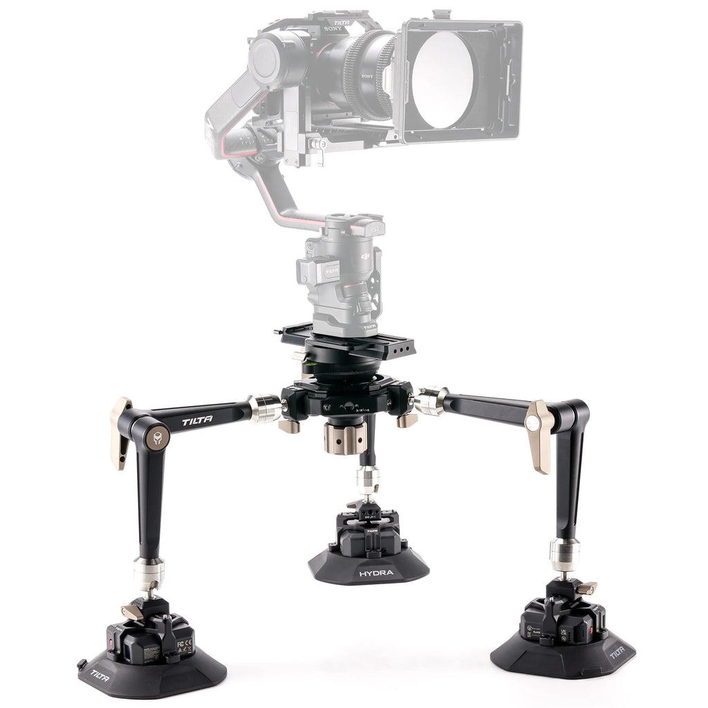 Articulating Car Mount System with Suction Cups for Tripod Heads