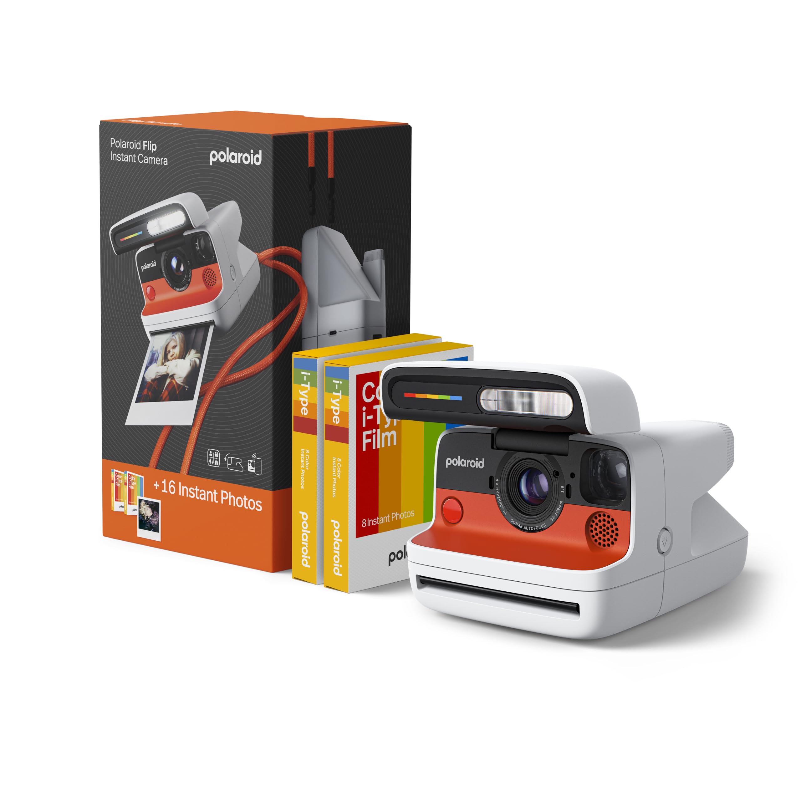 Polaroid Flip Instant Camera + Color Film Bundle