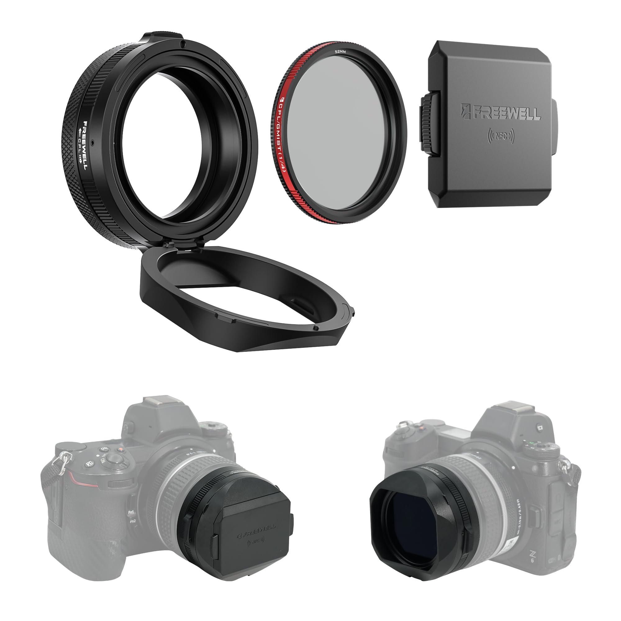 Lens Hood with CPL/Mist Filter & Quick Flip Adjustment for 40mm f/2 Lens