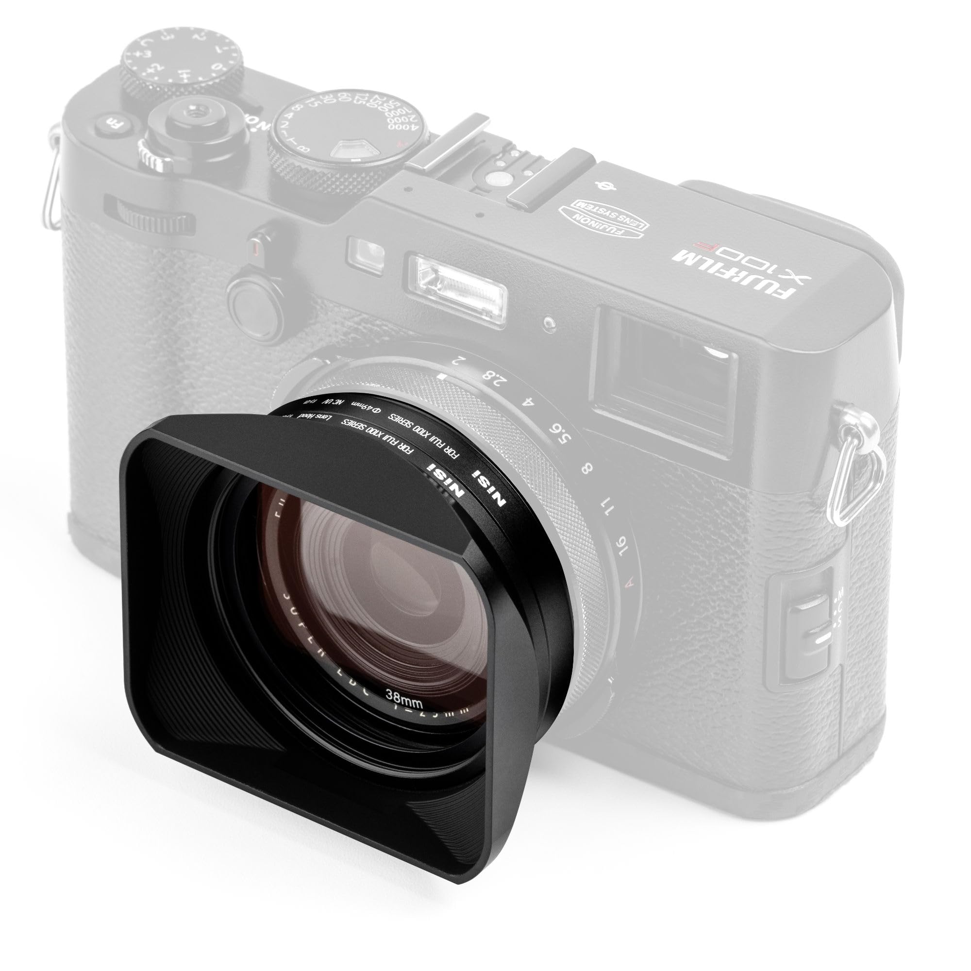 NiSi - Black Adapter Hood Kit for Fujifilm X100Adapter Hood Kit with UV Filter for X100 Series Cameras Series - Lens Protection for Fuji X100 Cameras (X100, X100S, X100F, X100T, X100V, X100VI) - Durable Design, Nano Coating and Enhanced UV Filter Features