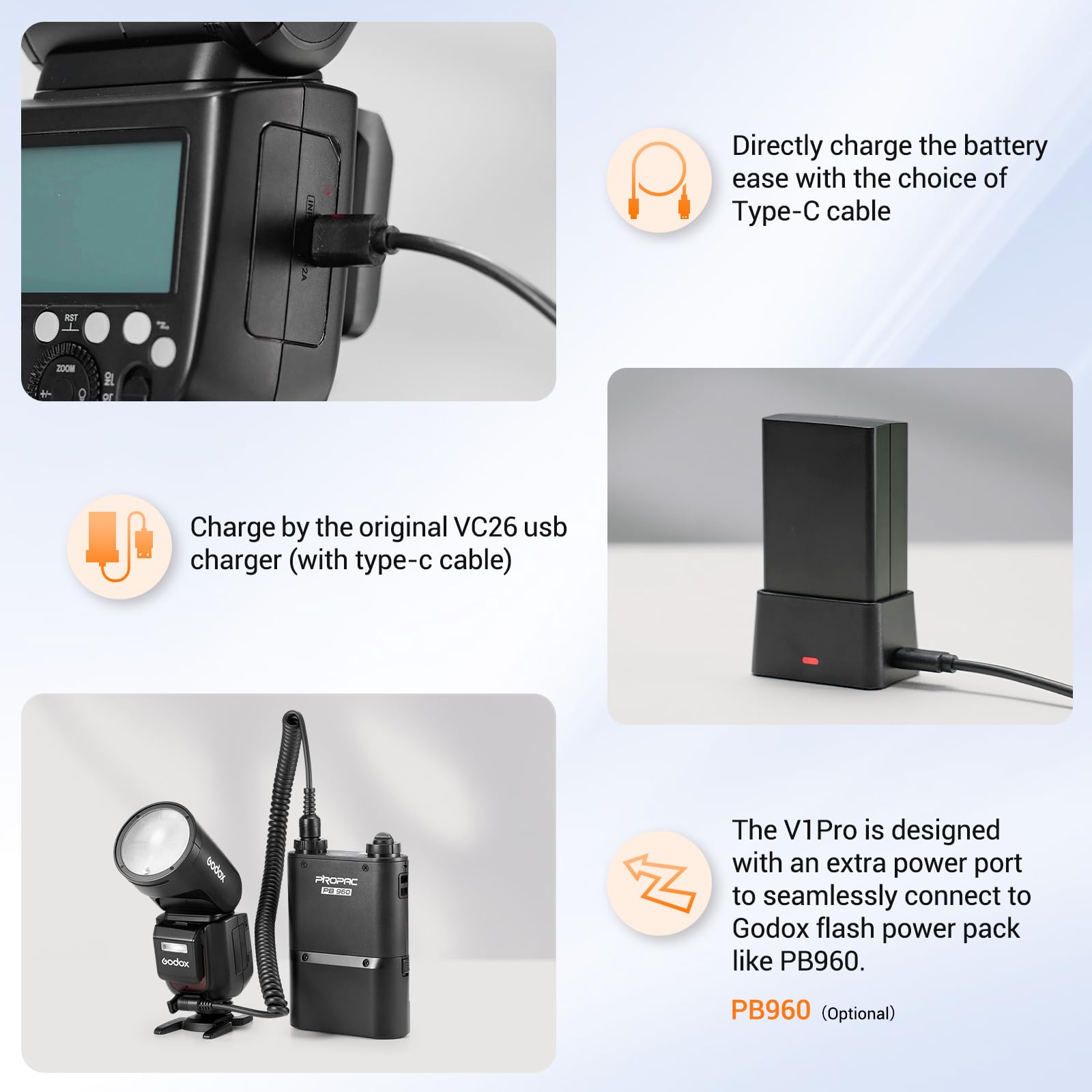 Godox V1Pro V1 Pro Round Head Camera Flash