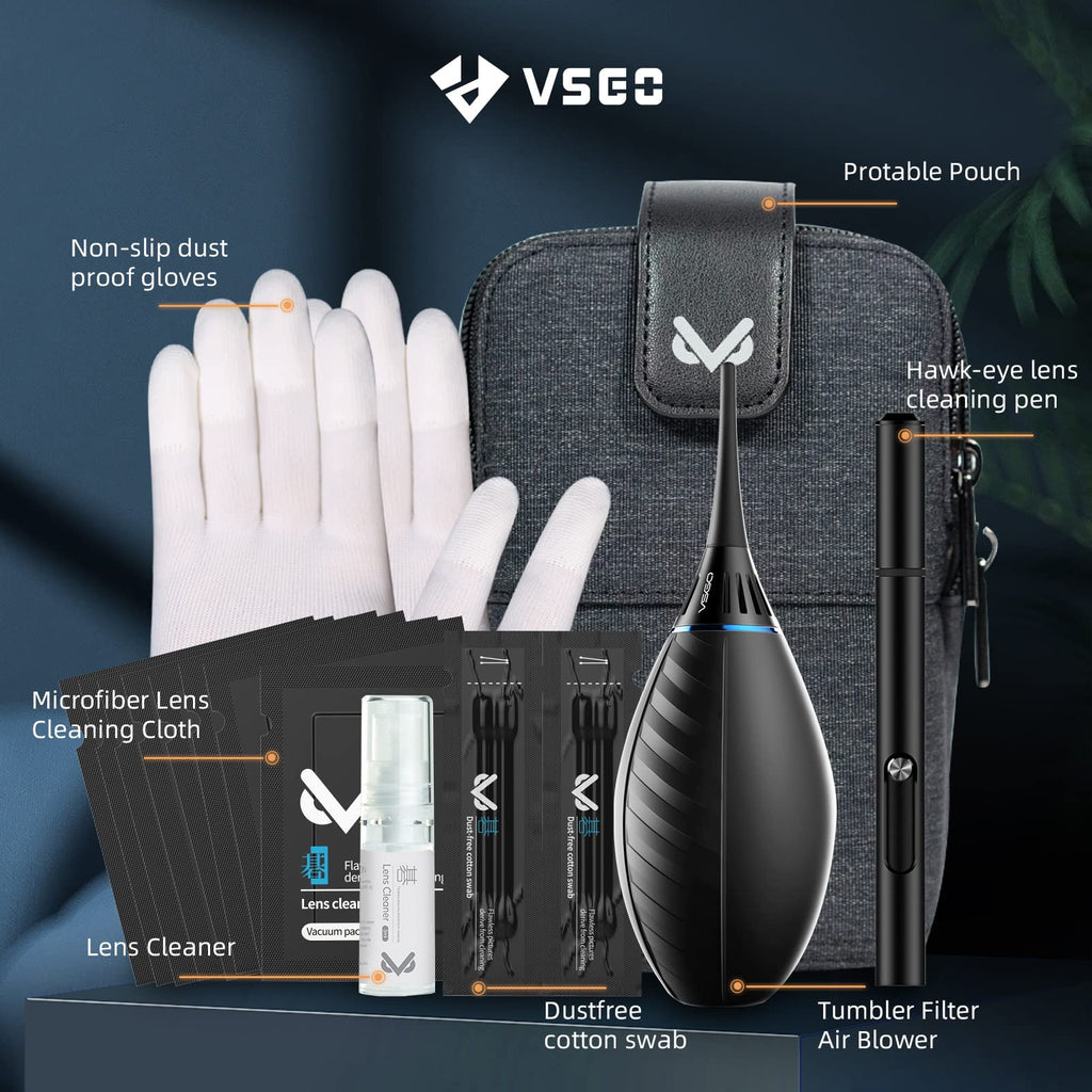 Professional Camera Cleaning Kit with Air Blower, Lens Pen & Carry Bag
