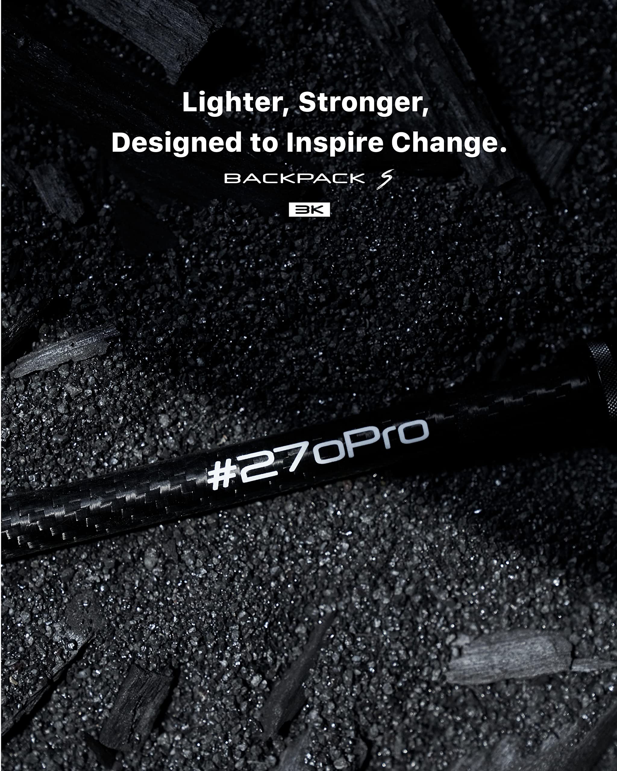 8.8ft Carbon Fiber Invisible Selfie Stick for Action Cameras