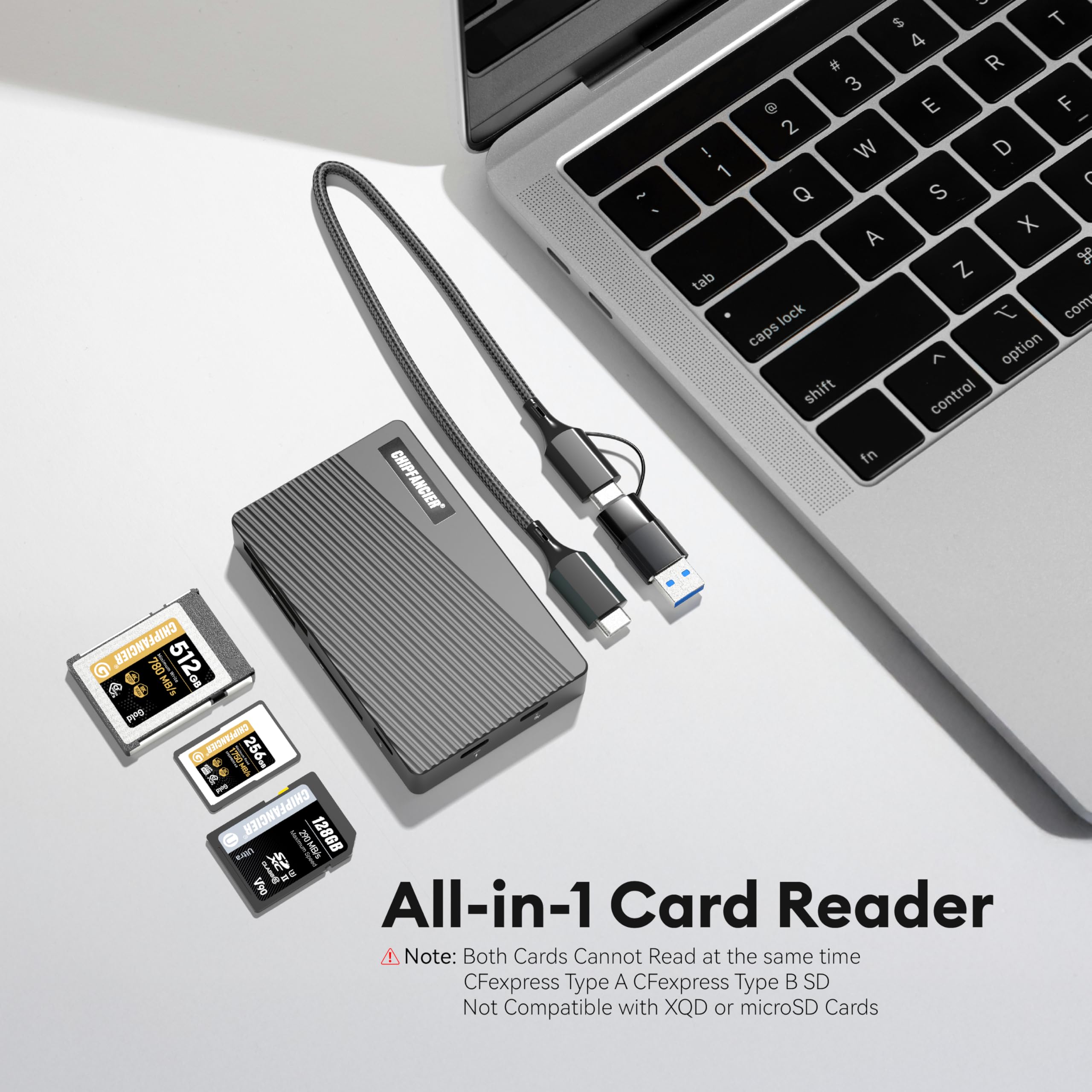 USB 3.2 Multi Card Reader with SD, microSD, CF & MS Support