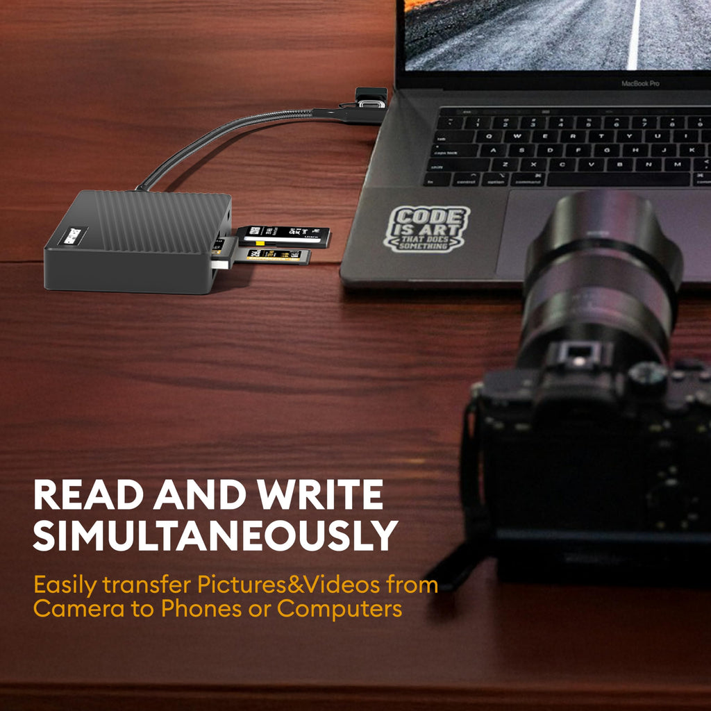 USB 3.2 Multi Card Reader with SD, microSD, CF & MS Support