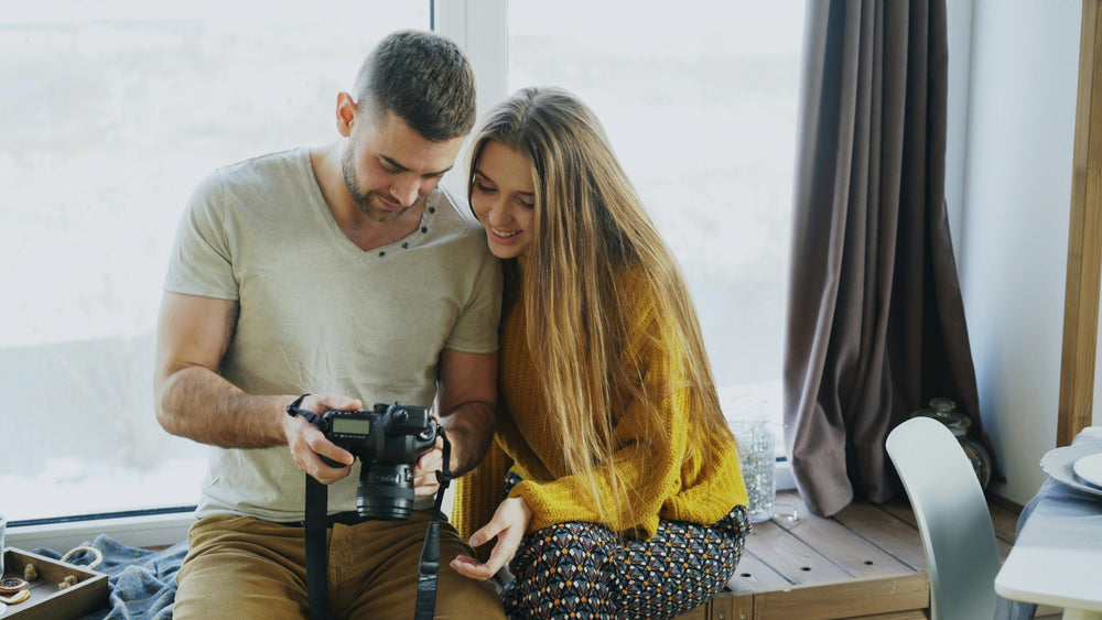 Creator filming with a compact camera